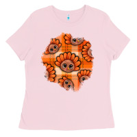 Bubblegum Pink Thanksgiving Turkey With Tartan Patch Ladies Tee - BundleAndBundleShop