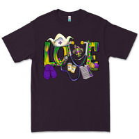 Plum Mardi Gras Love Nurse Premium Tee - BundleAndBundleShop