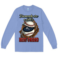 Colony Blue Diamonds are a girl's best friend Baseball Long Sleeve Tee - HowdyJamesFarm