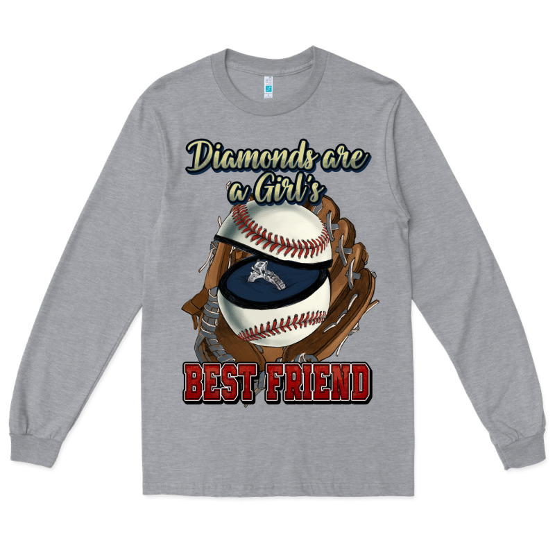 Diamonds Are A Girl's Best Friend Baseball Long Sleeve Tee by HowdyJamesFarm | Teevron