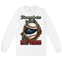 White Diamonds are a girl's best friend Baseball Long Sleeve Tee - HowdyJamesFarm