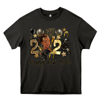 Asphalt 2024 happy new year black woman Heavy Core Tee - MaliasSmallBusiness