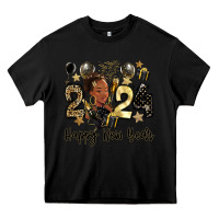 Black 2024 happy new year black woman Heavy Core Tee - MaliasSmallBusiness