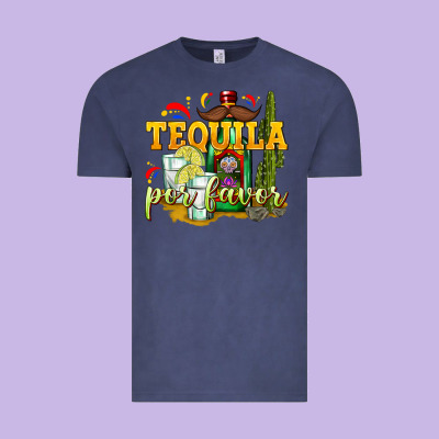 Tequila Por Favor Vintage Tee Designed By Texasbilliewilder