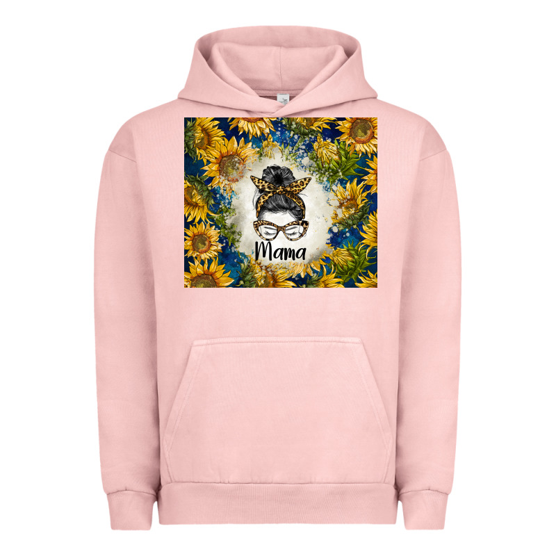 Sunflowers Messy Bun Mama Urban Hoodie by BarkalooDesign | Teevron
