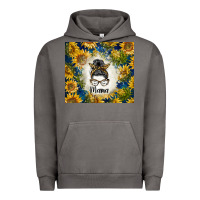 Pigment Tornado sunflowers messy bun mama Urban Hoodie - BarkalooDesign