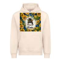 Sandshell sunflowers messy bun mama Urban Hoodie - BarkalooDesign