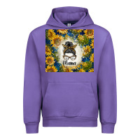 Tulip sunflowers messy bun mama Urban Hoodie - BarkalooDesign