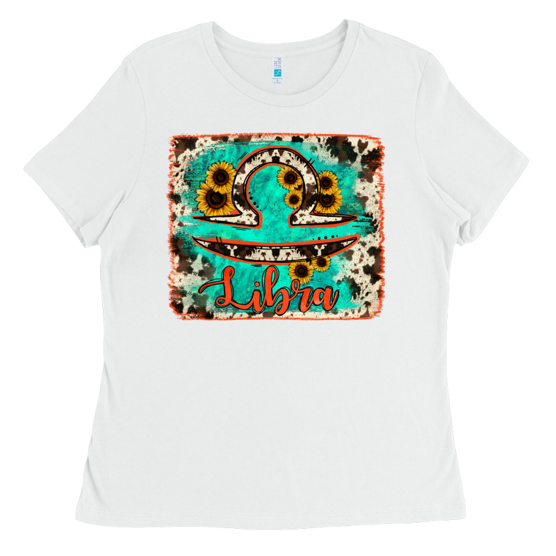 Libra Turquoise Cowhide Ladies Tee by RanaPortraitStore | Teevron