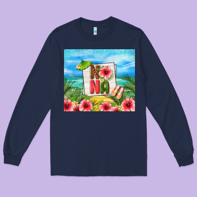Summer Nana Long Sleeve Tee Designed By Tumblerdesignbyshophia