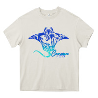 Cream Cancun Sea Stingray Mexico Matching Family Vacatio Heavy Core Tee - tuanDangUi