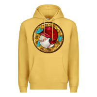 Antique Gold baseball with sunflower round earrings Premium Hoodie - BundleAndBundleShop
