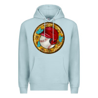 Blue Mist baseball with sunflower round earrings Premium Hoodie - BundleAndBundleShop