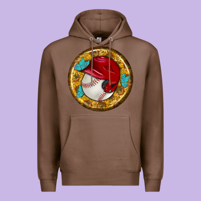 Baseball With Sunflower Round Earrings Premium Hoodie Designed By Bundleandbundleshop