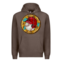 Coffee baseball with sunflower round earrings Premium Hoodie - BundleAndBundleShop