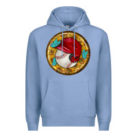 Colony Blue baseball with sunflower round earrings Premium Hoodie - BundleAndBundleShop