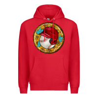 Red baseball with sunflower round earrings Premium Hoodie - BundleAndBundleShop