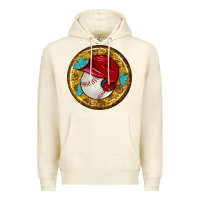 Sandshell baseball with sunflower round earrings Premium Hoodie - BundleAndBundleShop