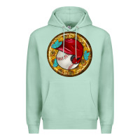 Seafoam baseball with sunflower round earrings Premium Hoodie - BundleAndBundleShop