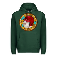 Sports Green baseball with sunflower round earrings Premium Hoodie - BundleAndBundleShop