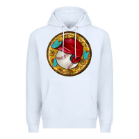 White baseball with sunflower round earrings Premium Hoodie - BundleAndBundleShop