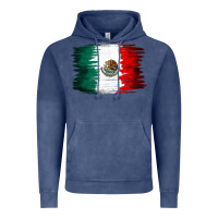 Vintage Denim Mexican flag Vintage Hoodie - NancyCooperArtShop