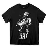 Black ray lamontagne   white stencil 1 Heavy Core Tee - tuanDangUi