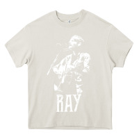 Cream ray lamontagne   white stencil 1 Heavy Core Tee - tuanDangUi
