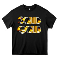 Black solid gold 1980s tv show pop music Heavy Core Tee - tuanDangUi