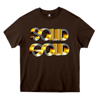 Chocolate Brown solid gold 1980s tv show pop music Heavy Core Tee - tuanDangUi