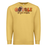 Antique Gold Gobble Gobble Til You Wobble Premium Sweatshirt - LillyAllenDesigns