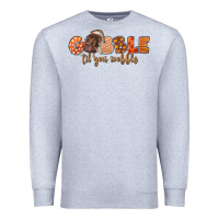 Heather Grey Gobble Gobble Til You Wobble Premium Sweatshirt - LillyAllenDesigns