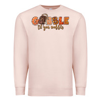 Pale Pink Gobble Gobble Til You Wobble Premium Sweatshirt - LillyAllenDesigns