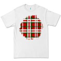 White Christmas Tartan Patch Premium Tee - BundleAndBundleShop
