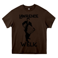 Chocolate Brown lawrence welk   name   the black stencil Heavy Core Tee - tuanDangUi