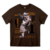 Chocolate Brown lost planet Heavy Core Tee - tuanDangUi