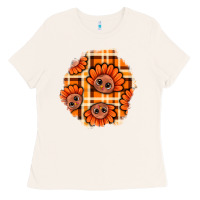 Bone Thanksgiving Turkey With Tartan Patch Ladies Tee - BundleAndBundleShop