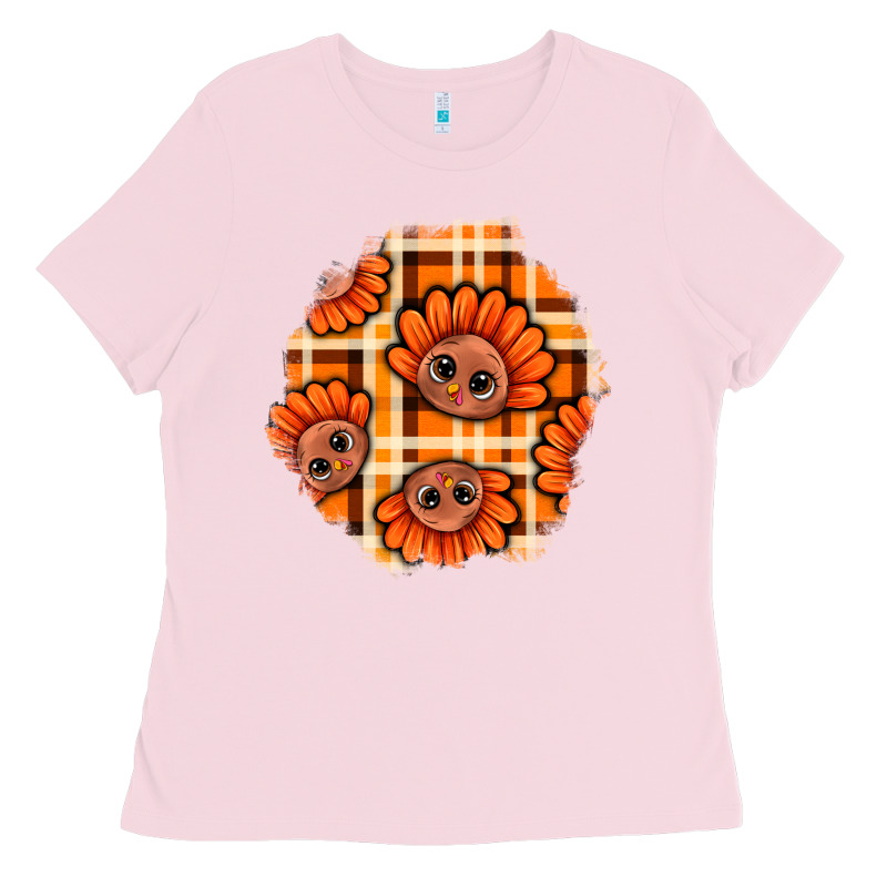 Thanksgiving Turkey With Tartan Patch Ladies Tee by BundleAndBundleShop | Teevron