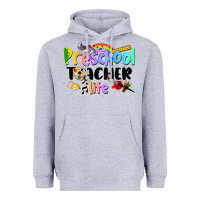 Heather Grey Preschool Teacher Life Heavyweight Hoodie - LillyAllenDesigns