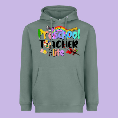 Preschool Teacher Life Heavyweight Hoodie Designed By Lillyallendesigns