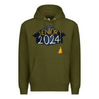 Army Green senior 2024 graduation Premium Hoodie - RanaPortraitStore