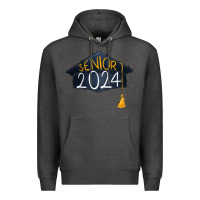 Charcoal Heather senior 2024 graduation Premium Hoodie - RanaPortraitStore