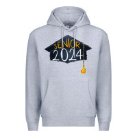 Heather Grey senior 2024 graduation Premium Hoodie - RanaPortraitStore