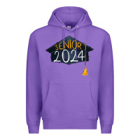 Purple senior 2024 graduation Premium Hoodie - RanaPortraitStore