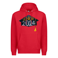 Red senior 2024 graduation Premium Hoodie - RanaPortraitStore