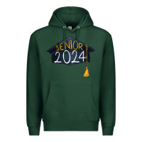 Sports Green senior 2024 graduation Premium Hoodie - RanaPortraitStore
