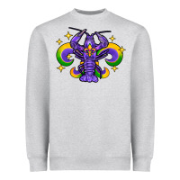 Heather Grey mardi gras crawfish Heavyweight Sweatshirt - FaDigitalArtStudio