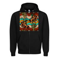 Black native american aztec seamless pattern 5 Zipper Hoodie - BundleAndBundleShop