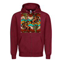 Burgundy native american aztec seamless pattern 5 Zipper Hoodie - BundleAndBundleShop