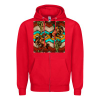 Red native american aztec seamless pattern 5 Zipper Hoodie - BundleAndBundleShop